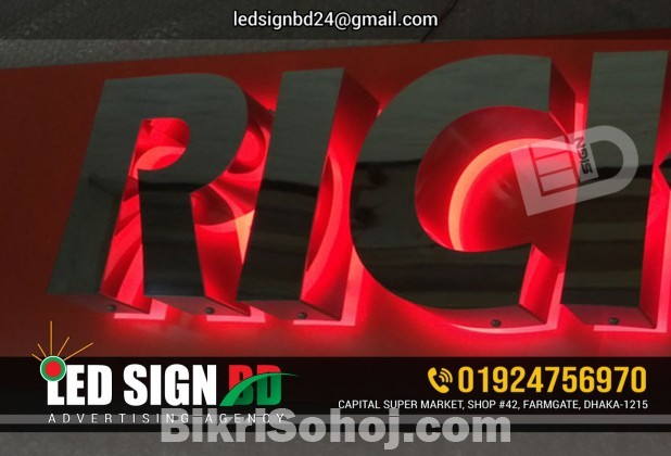 Frontlit Letter Led Signage & Backlit Letter Led Sign.